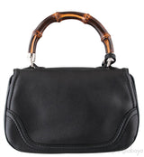 Black Bamboo Top Handle Bag