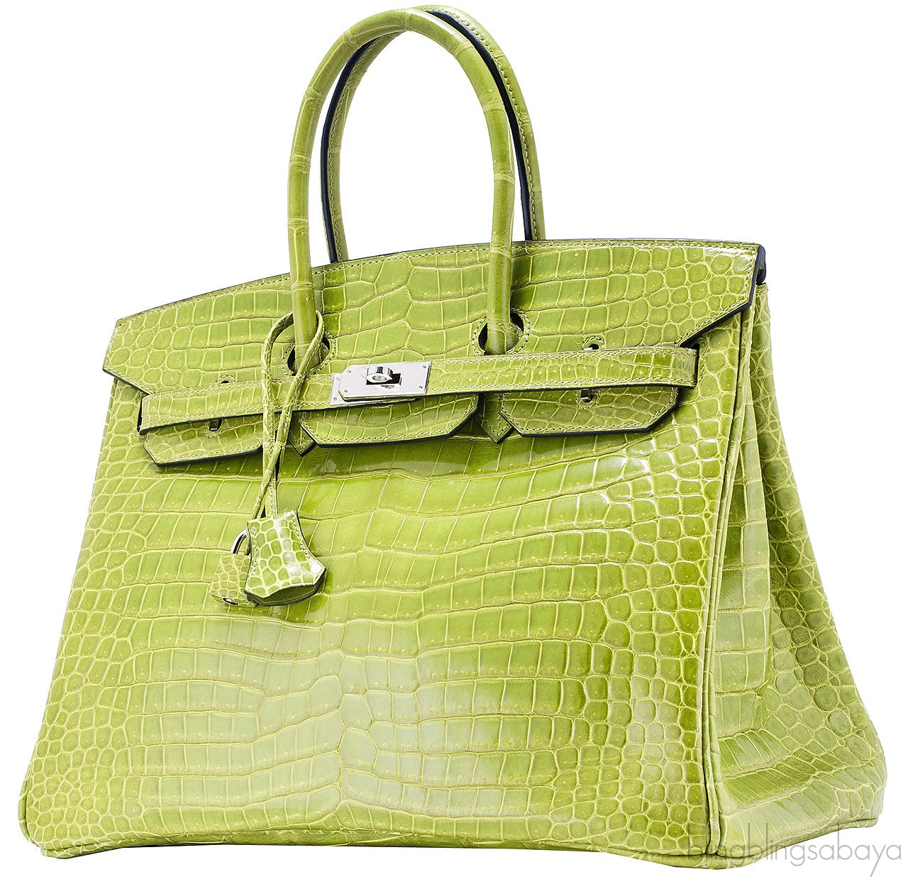 Birkin 35 Vert Anis Porosus PHW