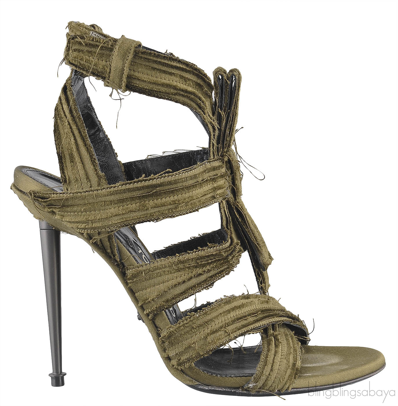 Moss Green Strappy Gladiator Sandals