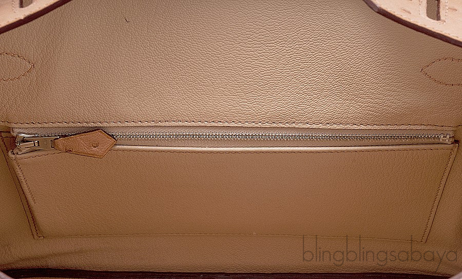 Birkin 30 Gold Ostrich PHW