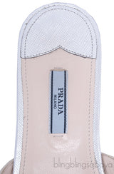 Vernice Saffiano Bicolor Open Toe Slide