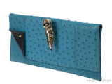 Maison Du Posh Ostrich Knuckle Ring Clutch