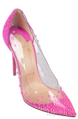 Pink PVC Crystal Heels
