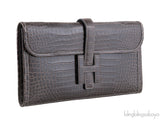 Jige Clutch Crocodile Graphite
