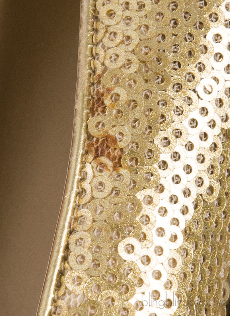 Metallic Gold Sequin Heels