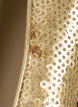 Metallic Gold Sequin Heels