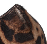 Leopard Pony Hair Peep Toe Pump