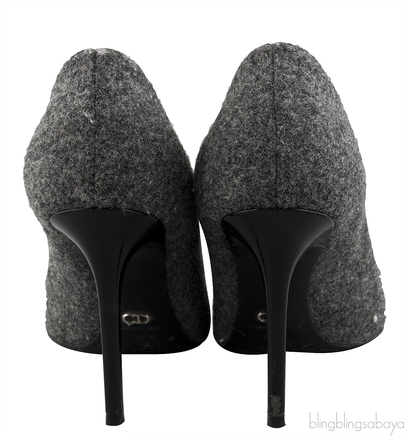 Bi-color Wool Leather Toe Heels