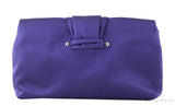 Blue Violet Satin Clutch