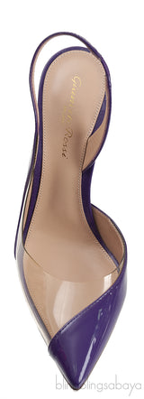 Purple PVC Slingback Pump