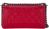 Medium Red Quilted Le Boy