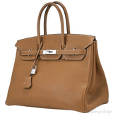 Birkin 35 Gold Togo PHW