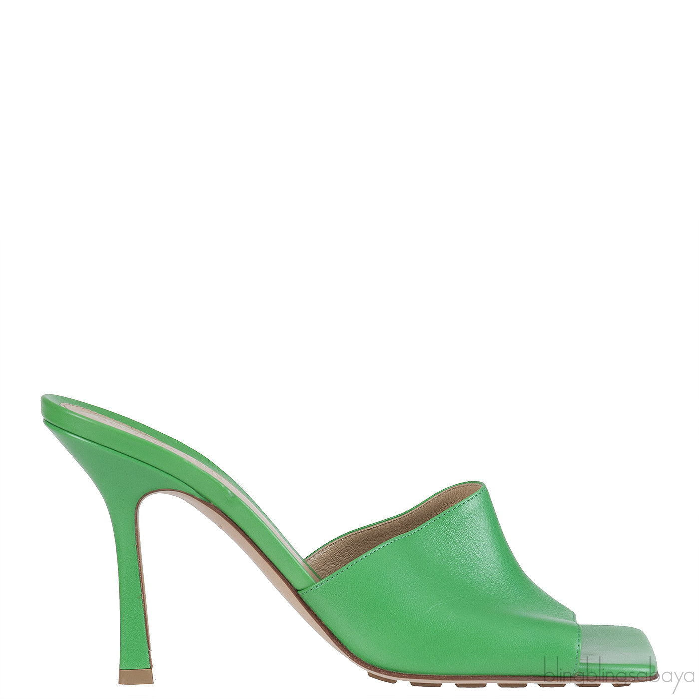 Bottega Veneta Green Stretch Leather Sandals