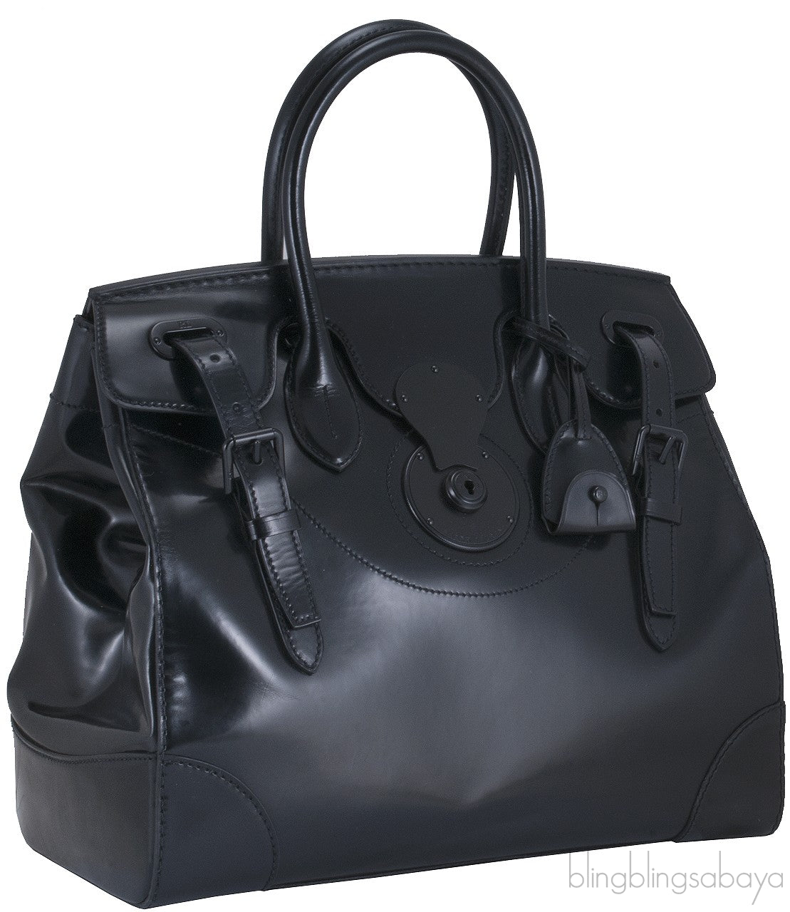 So Black Patent Soft Ricky Bag