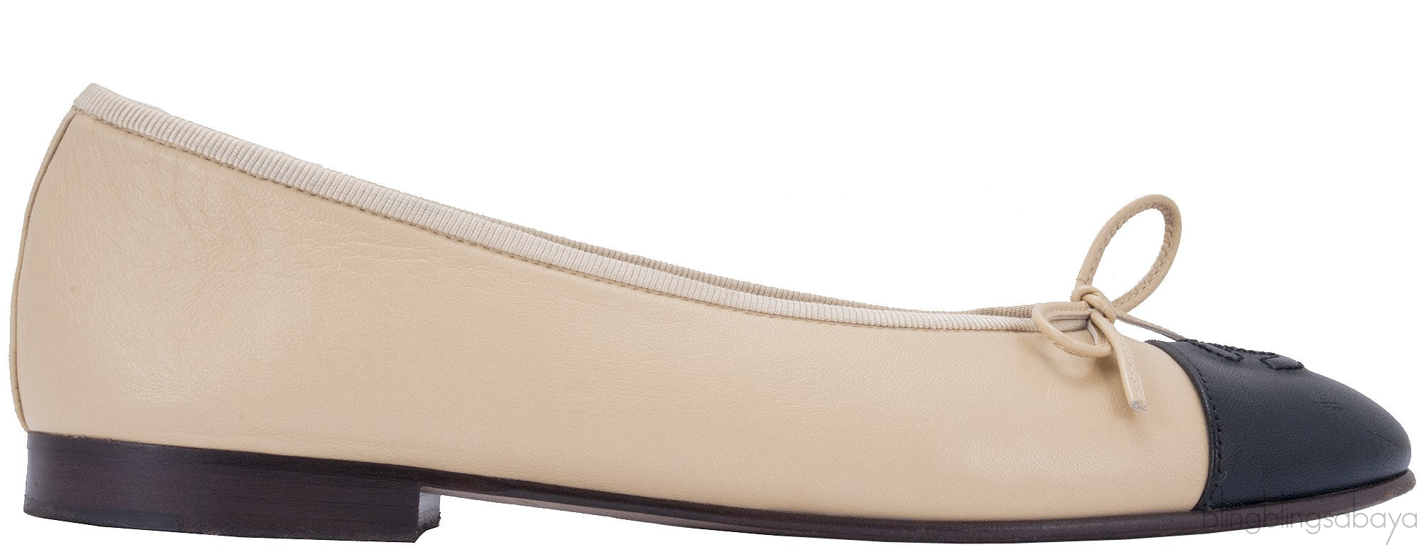CC Cap Toe Beige Ballerina Flats