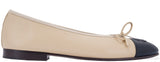 CC Cap Toe Beige Ballerina Flats
