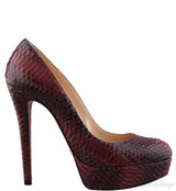 Ombre Red Python Heels