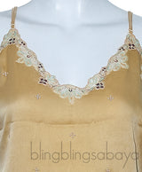 Yellow Lace Trim Camisole Top