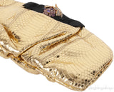 Dolce & Gabbana Gold Snakeskin Wallet Clutch