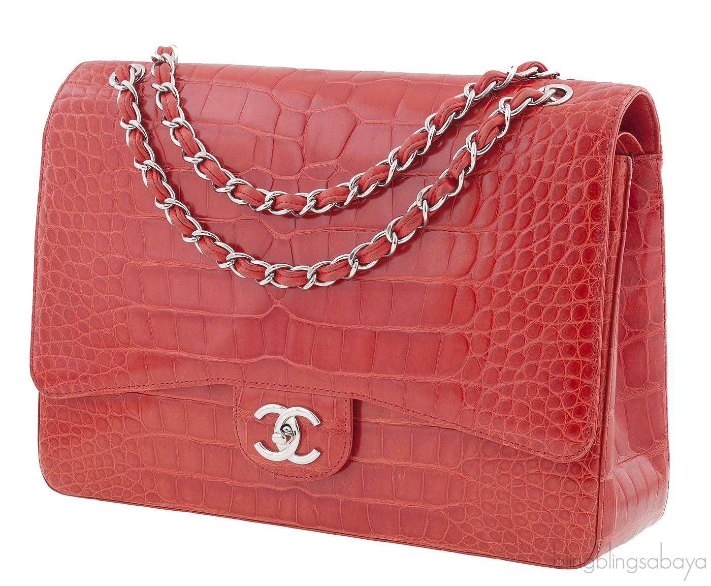 Classic Maxi Brick Croc Flap Bag
