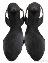 Hermes Black Night 70 Slingback Sandals
