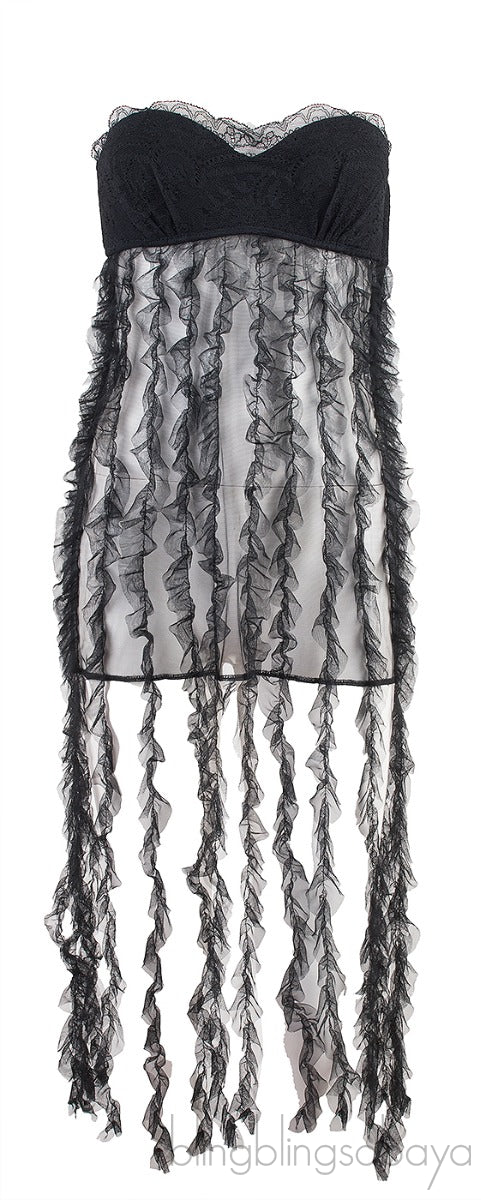 Ruffle Fringe Tube Nightdress