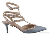 Blue Grey Nude Slingback
