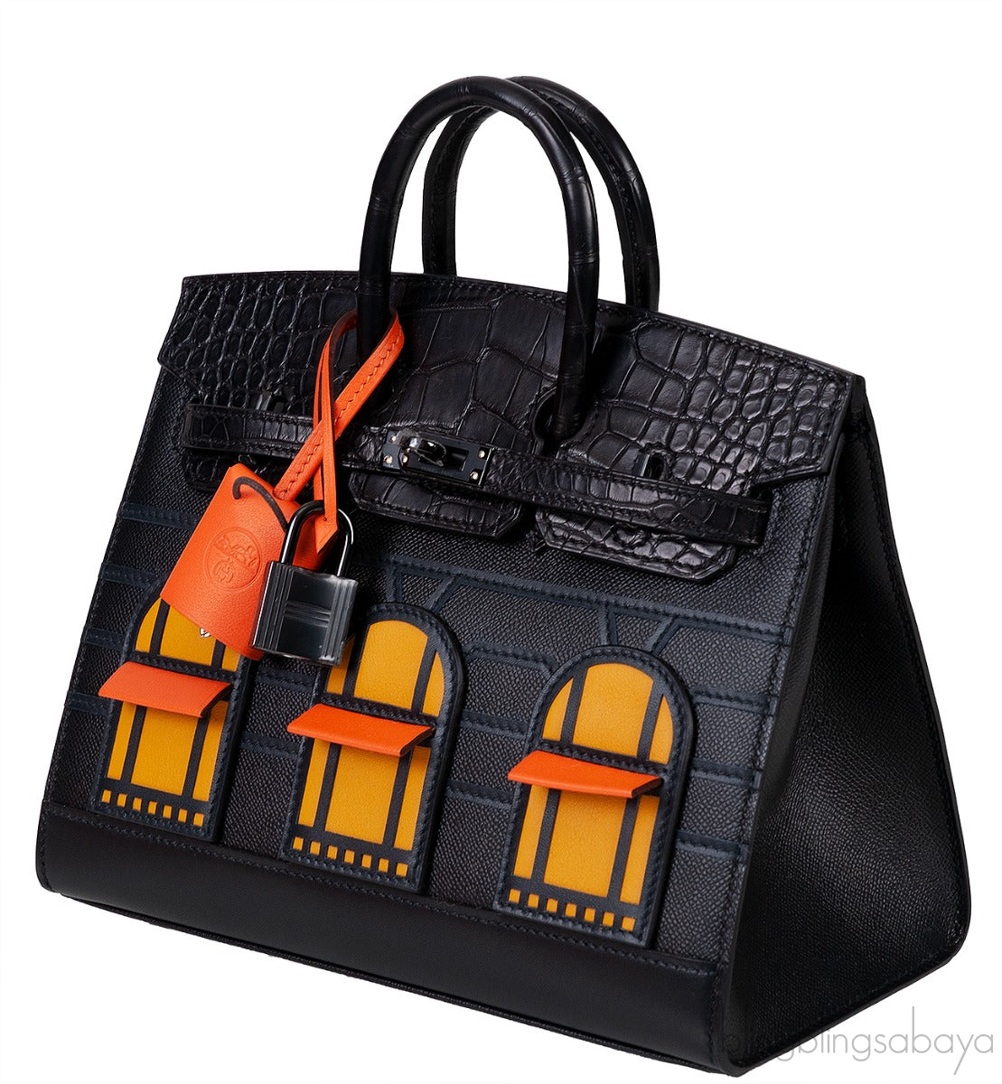 Sac Birkin 20 Sellier Faubourg So Black Crocodile Bag