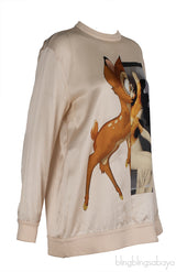 Givenchy Bambi Print Silk Sweatshirt S