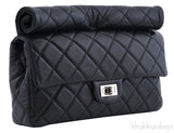 2.55 Runway Black Lambskin Clutch