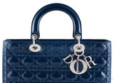 Large Navy Blue Lady Dior