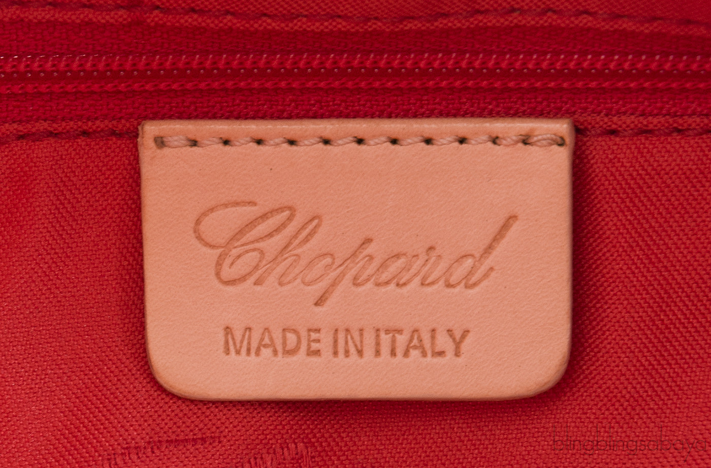 Chopard Blue Denim Distressed Logo Shoulder Bag