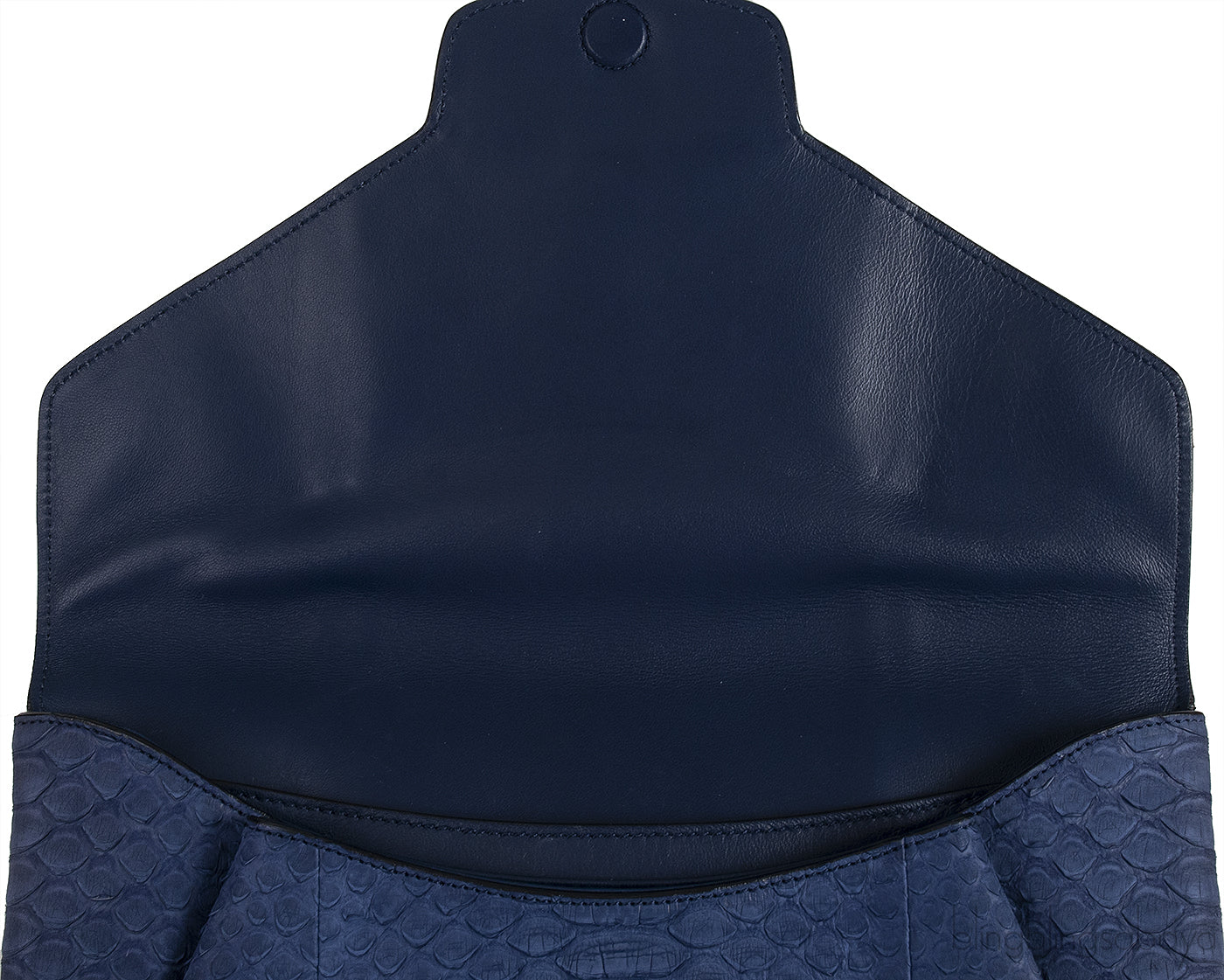Blue Python Antigona Envelope Clutch