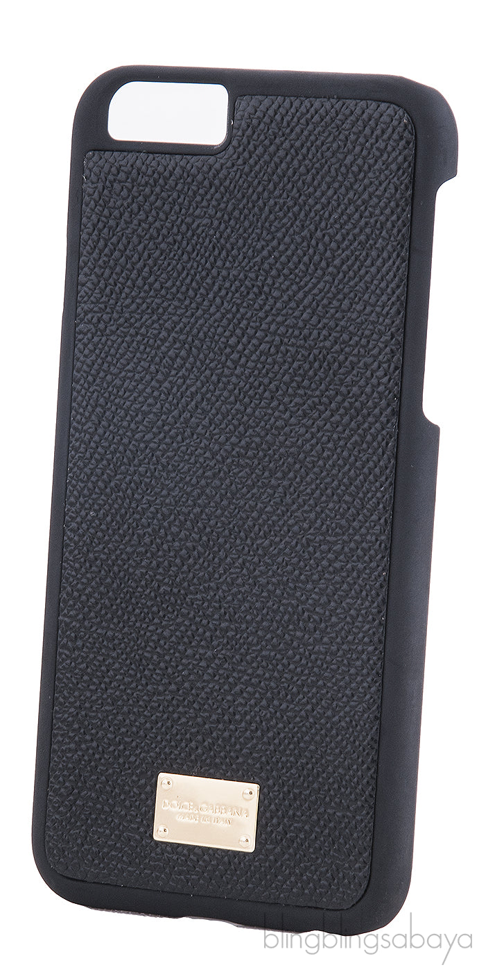 Black Textured Leather iPhone Case