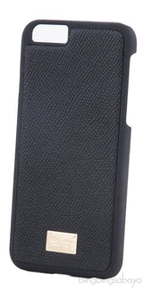 Black Textured Leather iPhone Case