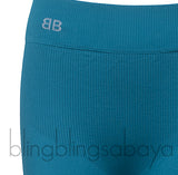 Blue Green Stretch Leggings