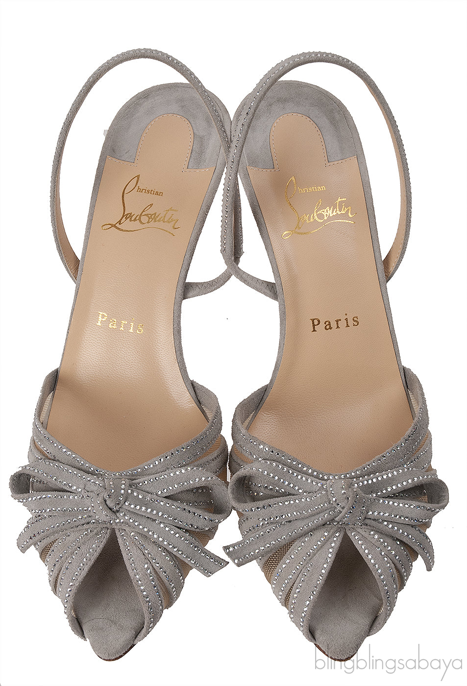 Suede Mesh Embellished Araborda 70 Slingback Sandals