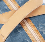 Chopard Blue Denim Distressed Logo Shoulder Bag