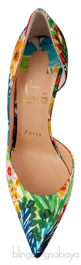 Satin Floral Iriza Pumps 100
