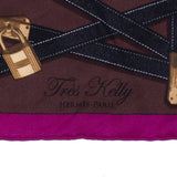 Hermes "Très Kelly" Silk Scarf With Scarf Rings