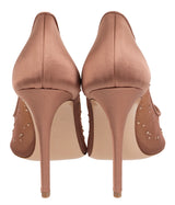 Andrea Wazen Lore Glitz Mesh Satin 105 Pumps 40
