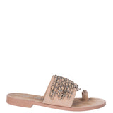 Chanel Beige Suede & Chain Sandals
