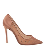 Andrea Wazen Lore Glitz Mesh Satin 105 Pumps 40