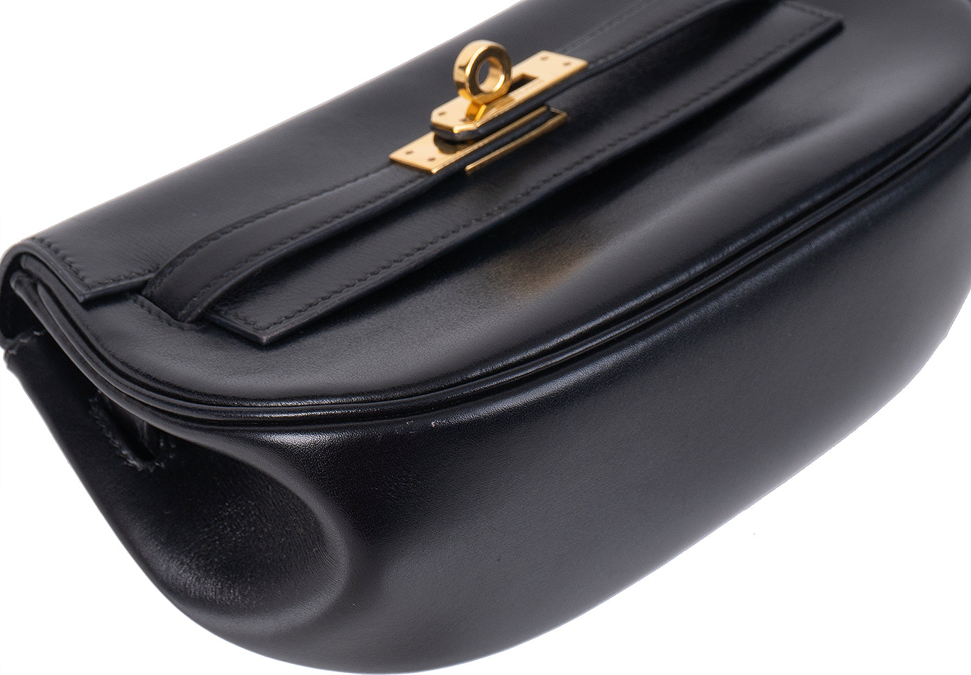 Hermes Black Vintage Kelly Moove Belt Bag