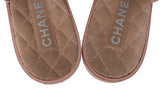 Chanel Beige Suede & Chain Sandals