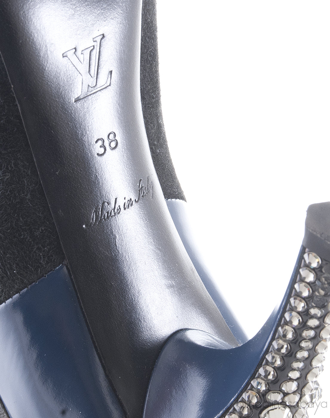 Pointed-toe Boots Crystal Heels