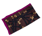 Hermes "Très Kelly" Silk Scarf With Scarf Rings