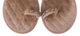 Chanel Beige Suede & Chain Sandals