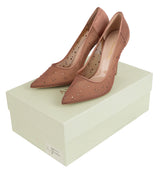 Andrea Wazen Lore Glitz Mesh Satin 105 Pumps 40