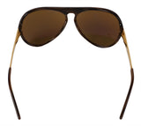 Linda Farrow Gold Aviator Sunglasses